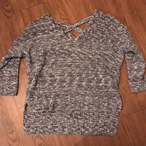 DONATING SOON Express Criss-cross hi-lo sweater